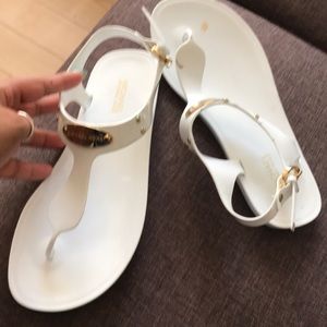 Michael Kors White Jelly  Sandals